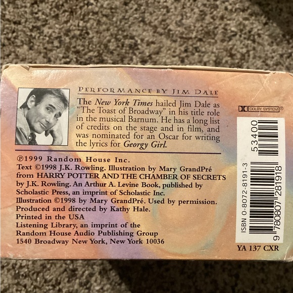 Harry Potter and the Chamber of Secrets on 6 cassettes (1999) - Picture 4 of 5